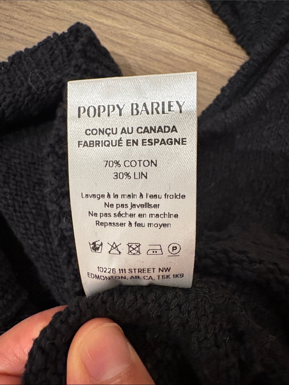 Poppy Barley Black Cotton Linen Knit Tank - Picture 7 of 9